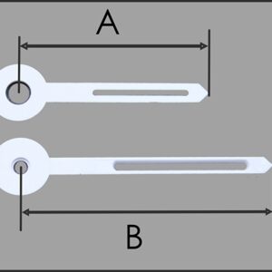MQ45 Kunststof wijzerset 'modern' 25/34mm