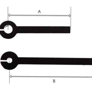 MQ97  Wijzers voor miniquartz  'modern 28/40 mm