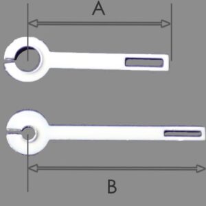 MQ90 mini quartz wijzerset 'modern' in wit 19/23 mm