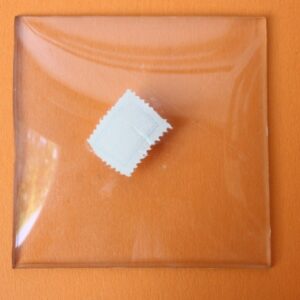Oud vierkant facet geslepen  bol glas 75 x 75 mm