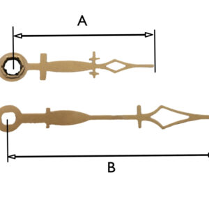 QEF212.3 Quartz Wijzerset, 'Kathedraal' 36mm/53mm