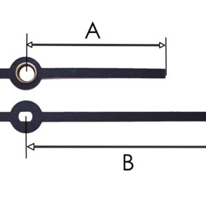 m27.5 Wijzerset voor quartz model 'modern' in zwart, 42/64 mm