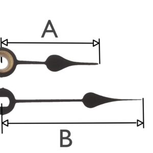 QEF66.3 Quarzt wijzerset, model 'schoppen' 25/41 mm