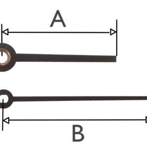 QEF294.1 Quartz wijzerset, recht model 43/55mm, Duitland