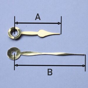 sch45.1 quarzt handset, 'spades' gold color 35/48 mm