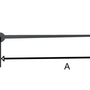 sec72 Secondewijzer voor quartz. 73mm. zwart