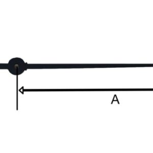sec26 Secondewijzer voor quartz. 60 mm. zwart