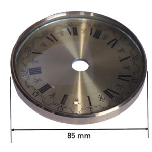 Messing wijzerplaat met glas en accessoires, 85 mm