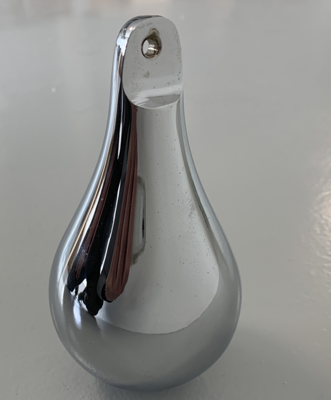 Peervormige gewicht voor Zaanse klok, chroom Dutchclockworks