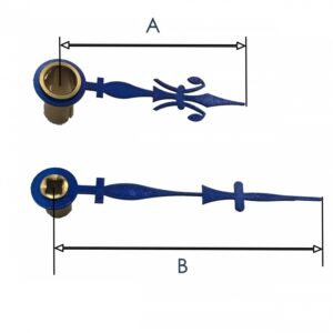 FRW 07. Pendulum hands, blue steel, French lily, 30/40 mm