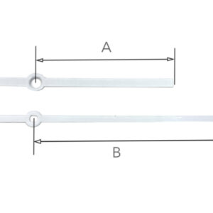 Mod91 modern handset for quartz in white 60/80 mm