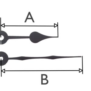 QEF64.7 Quartz wijzerset model 'schoppen' 53/74 mm
